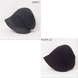 ピッコロ パイル/フリーサイズ キャスケット たためる帽子 風に飛ばない帽子 UV対策 4枚目の画像
