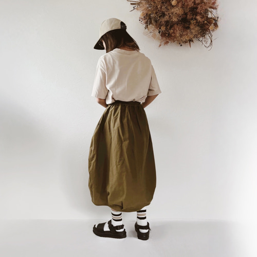 軽やかバルーンスカート(裾タック仕様) ロングスカート（マキシ丈