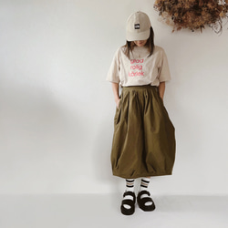 【さやか】タックバルーンスカート サテンタックバルーンスカート