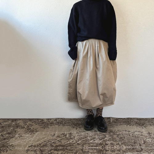 【さやか】タックバルーンスカート サテンタックバルーンスカート