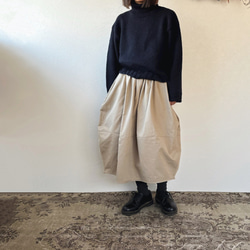 ✨希少✨ ピクチャーズ バルーンスカート ロング丈 切り替え 洗える リネン混 ピクチャーズロングスカートバルーンスカート
