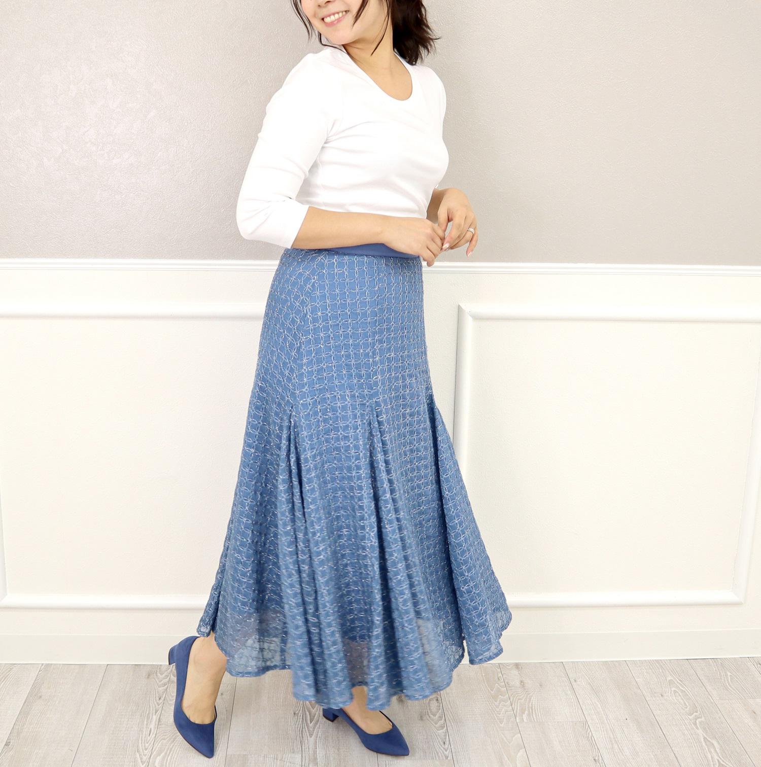 D.GRACE総手刺繍サーキュラースカート/スザニ/ポキプシー/インド