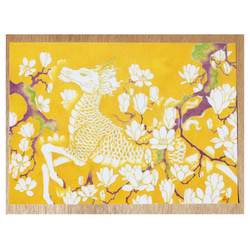 麒麟の絵2L絹目写真：【麒麟と白木蓮】 絵画 梅和えみ 通販 8653995