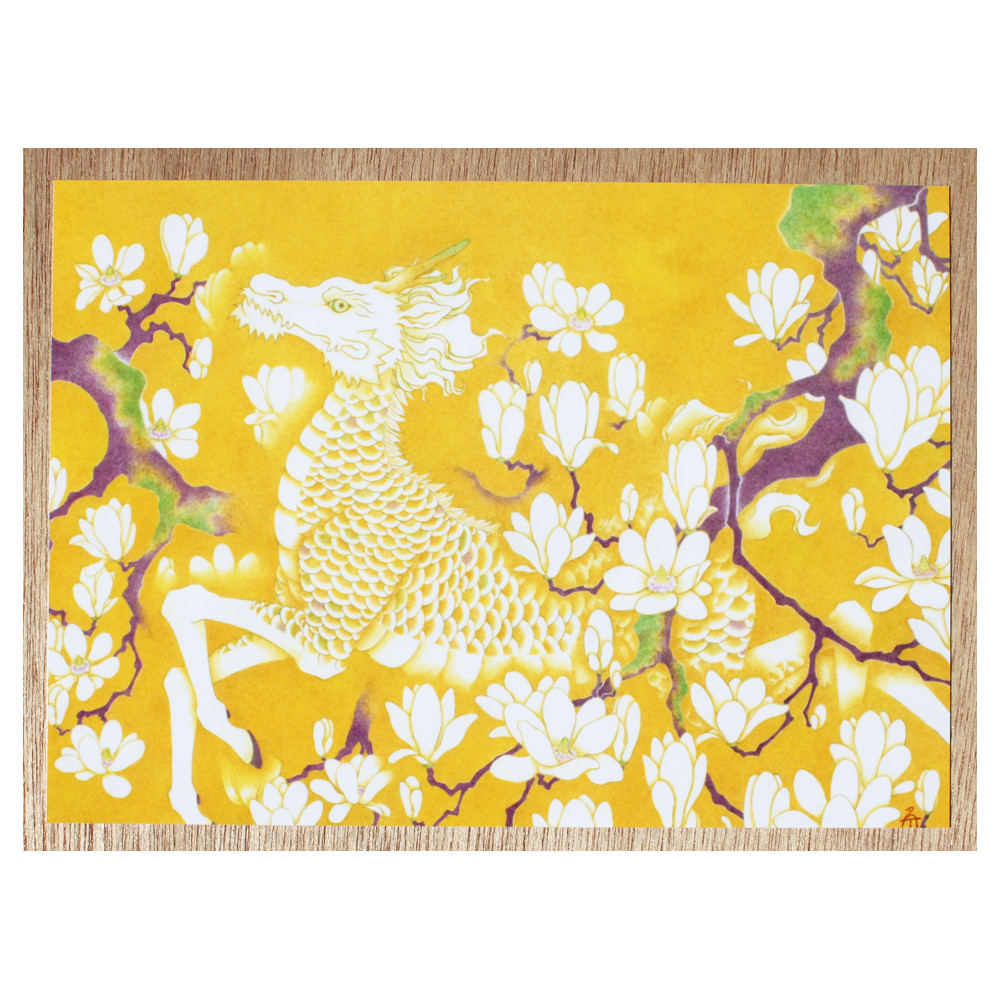 【麒麟と森】 油絵