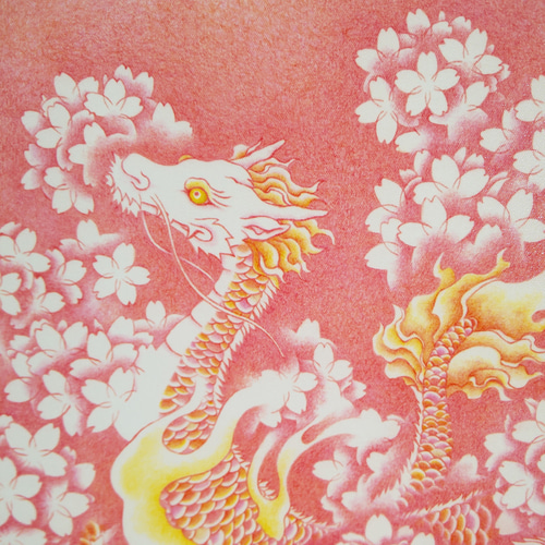 龍の絵2L絹目写真：【桜金龍】 絵画 梅和えみ 通販 8654085｜Creema