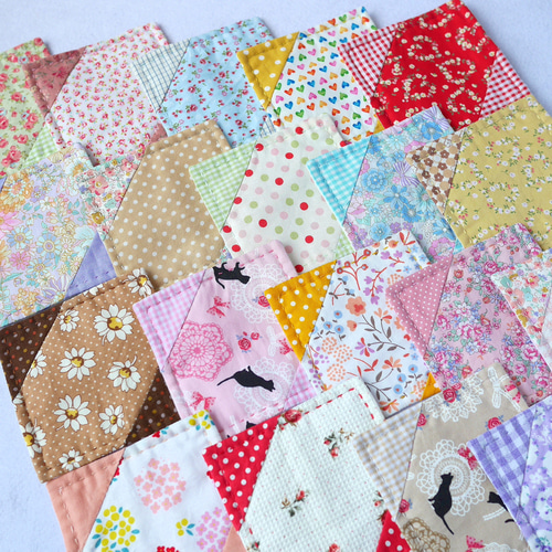 ○送料無料 選べる4枚組 パッチワークのコースター○ コースター こ