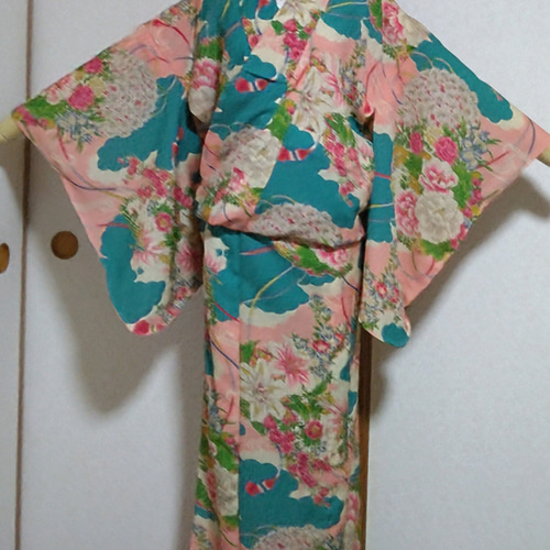 再入荷　大島紬調単衣　洗える着物 Mサイズ仕立て上り 普段着 単衣着物 大島紬調 単衣着物 洗える着物 大島風 : きものやまゆ - 通販 - Yahoo