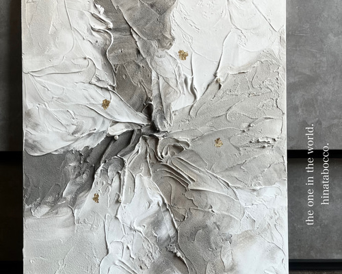 現代アート　45.5×38㎝　花　大きめ　テクスチャーアート　アートパネル 現代アート 53×45.5㎝ テクスチャーアート 大きめ モダン アート