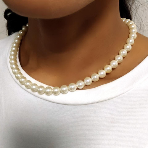 白真珠 ホワイトパール 三連ネックレス 14Kダイヤ サファイア パール