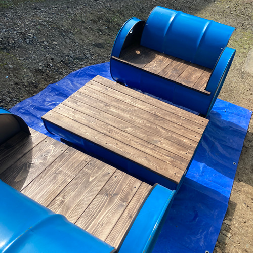 ドラム缶椅子（２台セット） ドラム缶椅子（2台セット） ドラム缶 椅子のおすすめ人気商品