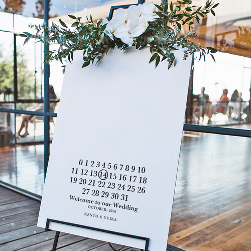 カレンダー風 おしゃれウェルカムボード │ウェディング 結婚式 カレンダー風 おしゃれウェルカムボード │ウェディング 結婚式