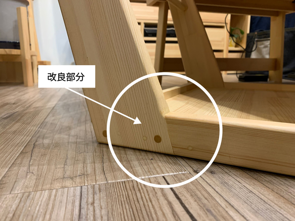 新改良 木製こたつ・ローテーブル用 座椅子本体のみ （クッション有料） 2枚目の画像