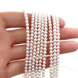 ラウンド本真珠ロングネックレス 3mm ベビーパール 極小粒 80cm 卒園卒業入学結婚 ウエディング 90,120cm 5枚目の画像
