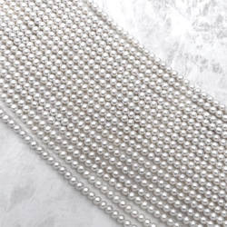 ラウンド本真珠ロングネックレス 3mm ベビーパール 極小粒 80cm 卒園卒業入学結婚 ウエディング 90,120cm 7枚目の画像