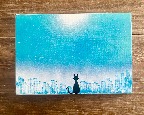 原画#3432 窓 黒猫 雨 フランス 水彩画 ドローイング インテリア