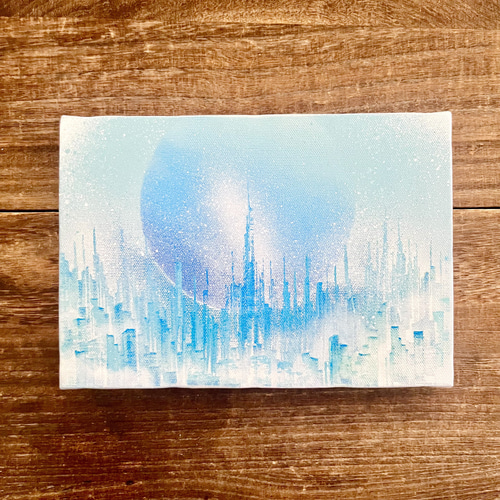 風景画 滝と川のスプレーアートF8キャンバス 風景画 滝と川のスプレーアートF8キャンバス