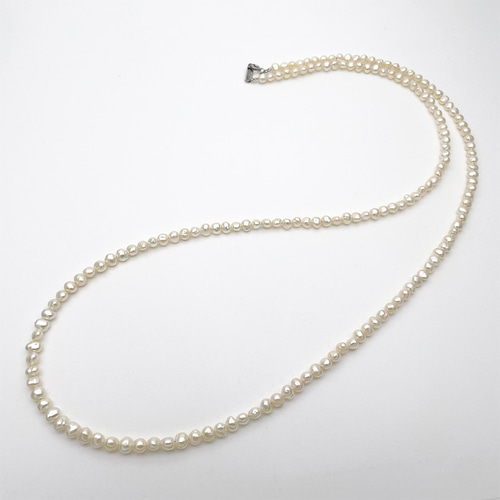 バロック本真珠ロングネックレス 80cm 小粒 淡水パール 卒園卒業入学