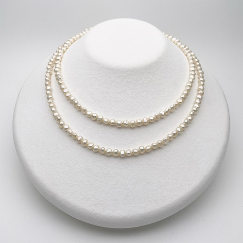 バロック本真珠ロングネックレス 80cm 小粒 淡水パール 卒園卒業入学