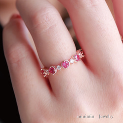 キラキラshop 大粒 ルビー ほぼ4ct 豪華 ダイヤ ギラギラ リング