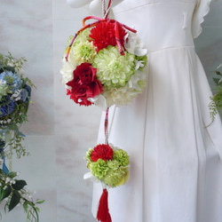 和装、洋装用ブーケ　⭐︎ブートニア付き ウェディングブーケ Wedding Bouquet カラー 胡蝶蘭 純白 和装