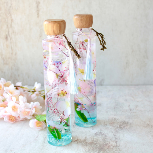 ꫛꫀꪝ✧‧˚ハーバリウム123 ❀桜ボトル ピンク❀-ワンミニッツMAX