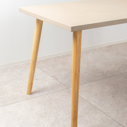 サイズが選べる」モールテックスダイニングテーブル（木製斜め脚オーク