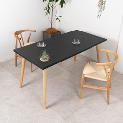 「サイズが選べる」モールテックスダイニングテーブル（木製斜め脚タイプ） / コンクリート / モルタル 4枚目の画像