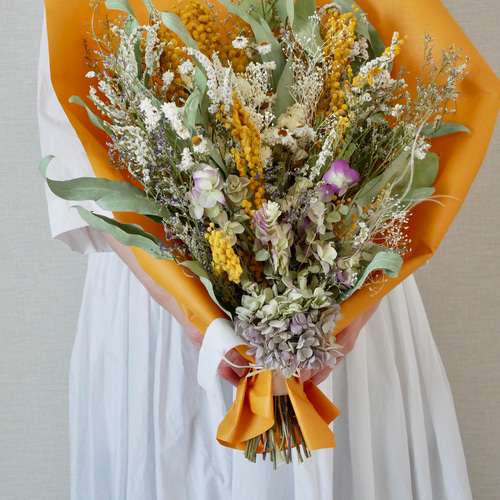 ドライフラワー ミモザ スワッグ No.13