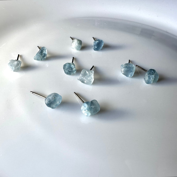 海藍寶石耳環 第1張的照片
