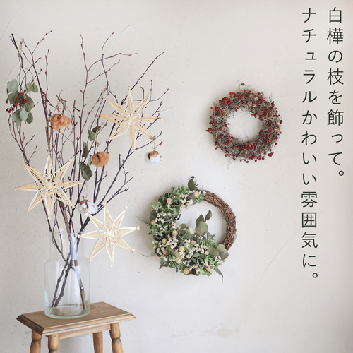 ドライフラワー】野バラの実のリース ◇大人気の赤い野バラの実の