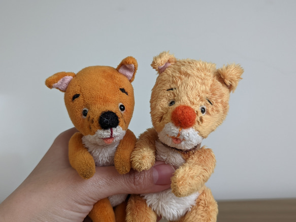 【設情狂 Fu's workshop】手工泰迪熊 玩偶 娃娃 - 小狗狐狸 第1張的照片