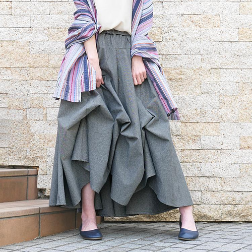 journal standard luxe｜《予約》ストライプ ギャザースカート