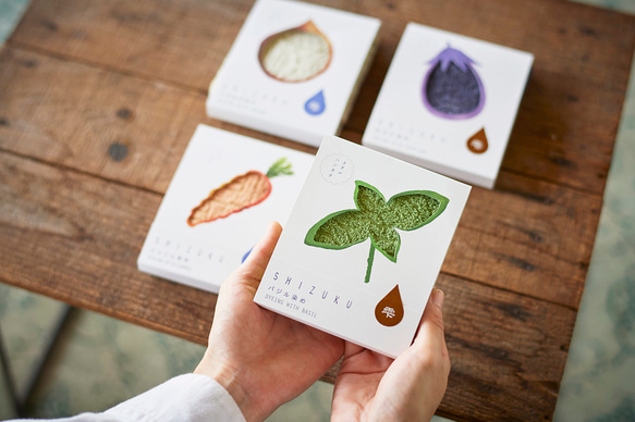 雫～SHIZUKU～】 タオルハンカチ 大阪の特産野菜で染めた 吸水の良い