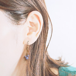 坦桑石【Tanzanite】漂亮三件式耳環 第3張的照片