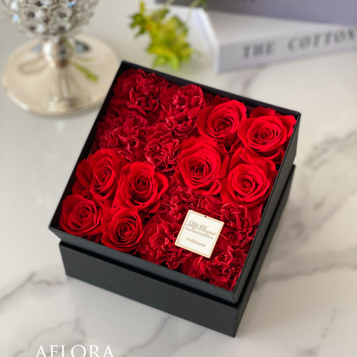 ボックスフラワー ボックスアレンジメント プリザーブドフラワー 誕生