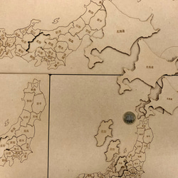 レーザー加工機で作った木製日本地図パズルⅠ【MDF】 4枚目の画像