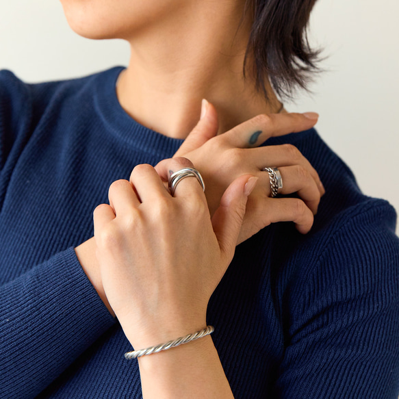 錫 x 銀戒指 [窄板錫戒指] 刻名字 第7張的照片