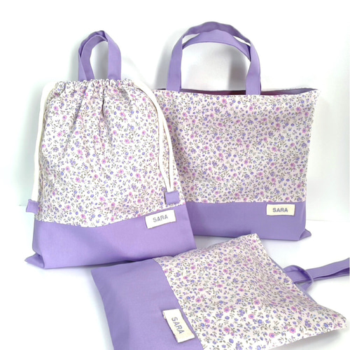 new 入園入学グッズ 名前刺繍 サイズオーダー対応 小花柄の new 入園入学グッズ 名前刺繍 サイズオーダー対応 小花柄の