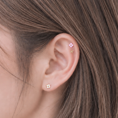 ✿小さなお花のボディピアス ベイビーフラワー お花 小ぶり 14G 16G