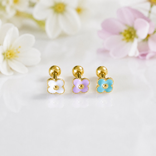 ✿小さなお花のボディピアス ベイビーフラワー お花 小ぶり 14G 16G