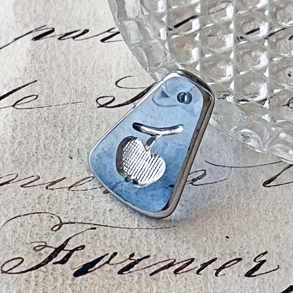 Glass Pendant Trapezoid 約8mm×20mm×15mm [PDT-337]＊1個＊Vintage＊ 1枚目の画像