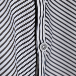 雨披風格套頭衫/ M尺寸/棉質條紋[灰白色和深灰色] 第20張的照片