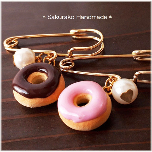 ◇小さなチョコがけドーナツ◇選べる金具◇キーホルダー・マルチ