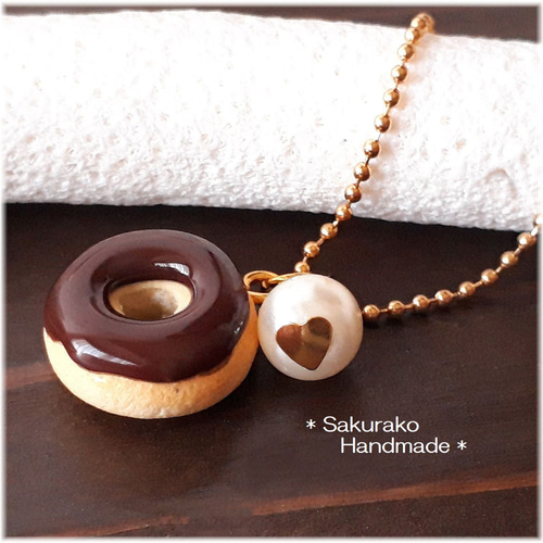 ◇小さなチョコがけドーナツ◇選べる金具◇キーホルダー・マルチ
