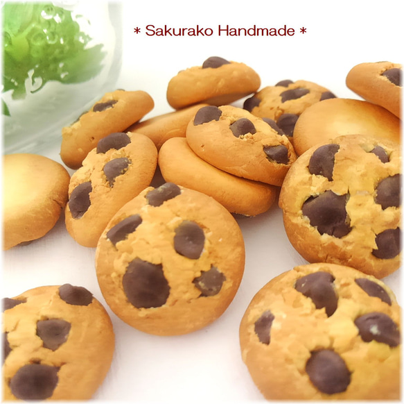 ◆小さなチョコチップクッキーのネックレス◆パールを添えて◆フェイクスイーツ◆ 4枚目の画像