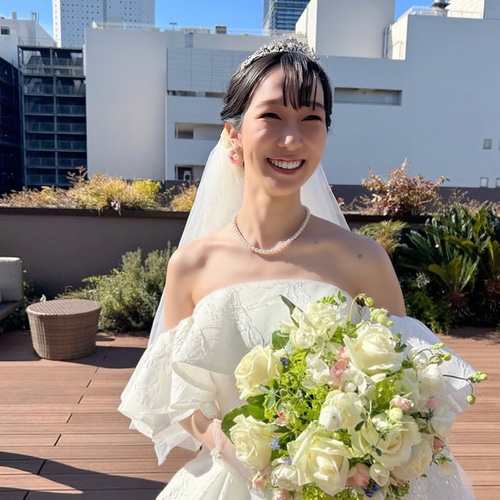 クラシカル 花嫁 結婚式 ブライダル お花 パール 挙式 ロイヤル