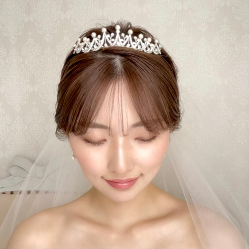 ゼクシィ掲載】パール クラウン クラシカル 花嫁 結婚式 低め ゼクシィ掲載】パール クラウン クラシカル 花嫁 結婚式 低め