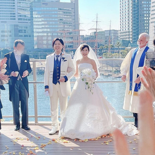 ウェディングドレス 白 リボン CanCanモデル