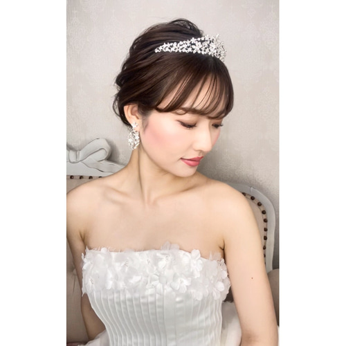 ドレスブラック　ティアラ　結婚式　披露宴　二次会　王冠　キャバ　ピンク　キラキラ ドレスブラック ティアラ 結婚式 披露宴 二次会 王冠 キャバ