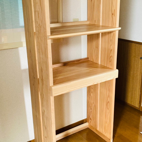 杉無垢板のレンジ台 オーダー自由 棚・シェルフ・ラック